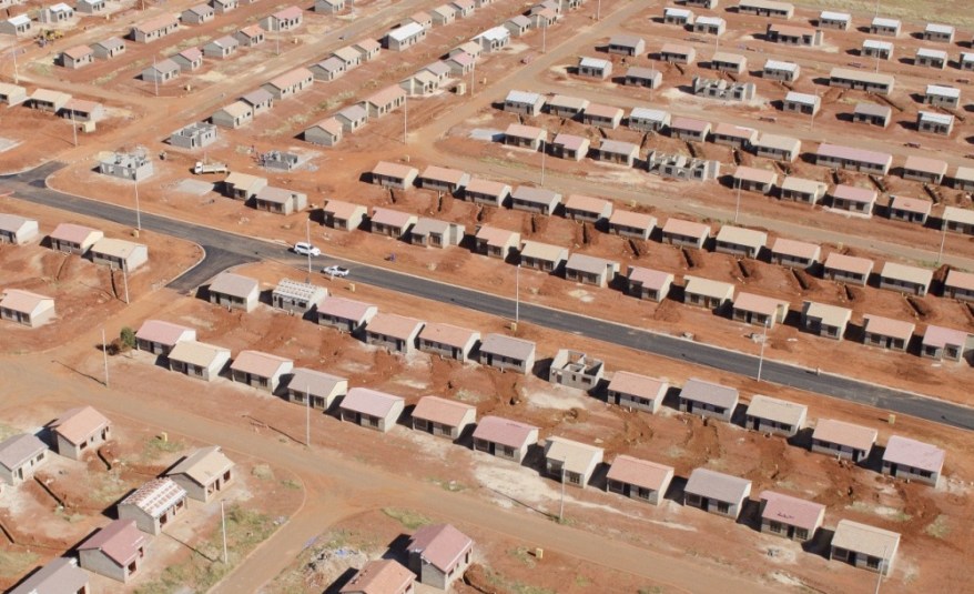 subsidised housing aerial view